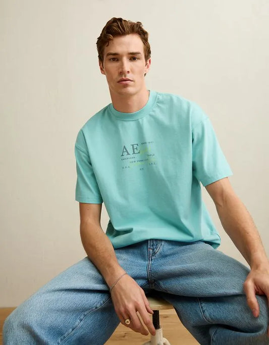 AE Boxy Fit Logo Graphic T-Shirt