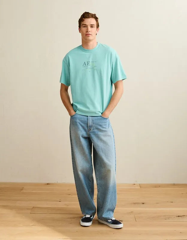AE Boxy Fit Logo Graphic T-Shirt