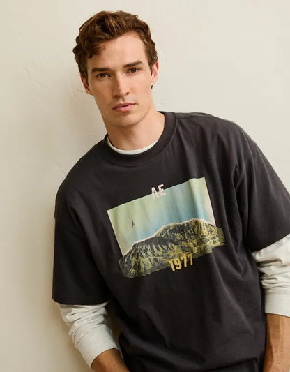AE Boxy Fit Destination Graphic T-Shirt