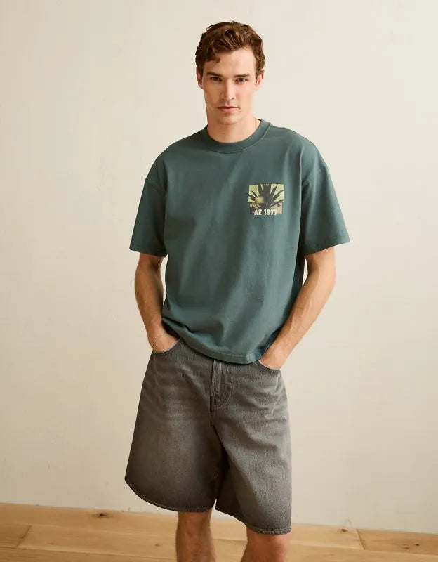 AE Boxy Fit Destination Graphic T-Shirt