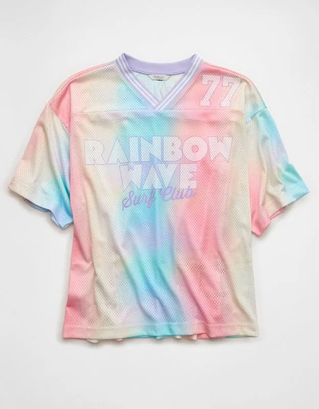AE Boxy Fit Pride Graphic Mesh Jersey