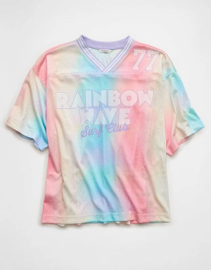 AE Boxy Fit Pride Graphic Mesh Jersey
