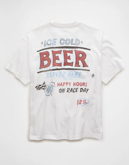 AE Boxy Fit Beer Graphic T-Shirt
