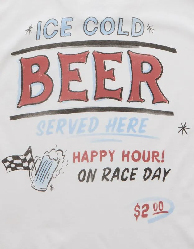 AE Boxy Fit Beer Graphic T-Shirt