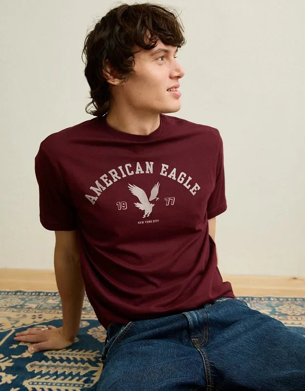 AE Standard Fit Lightweight Logo Graphic T-Shirt