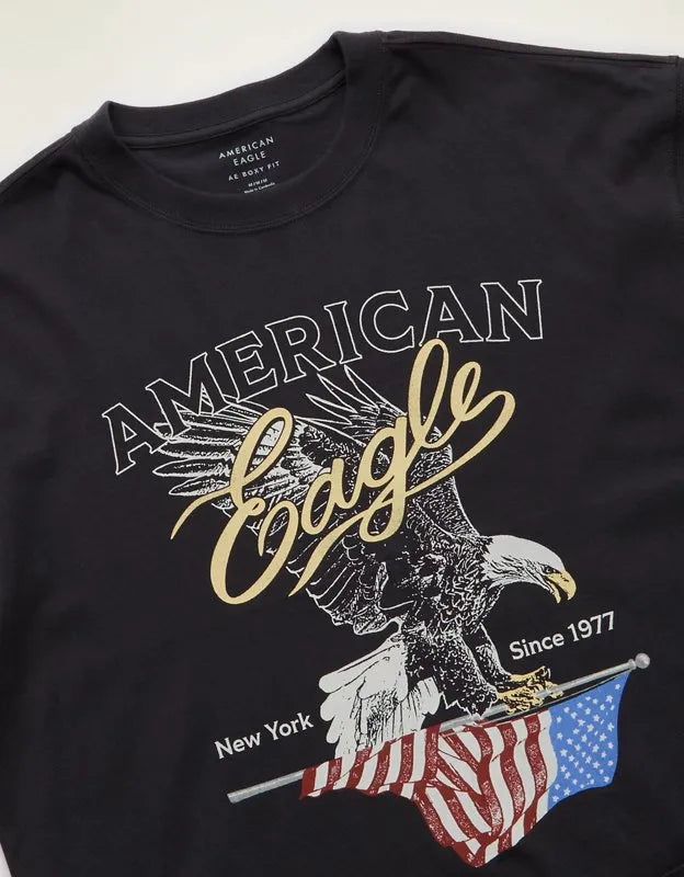 AE Boxy Fit Pop Culture Graphic T-Shirt