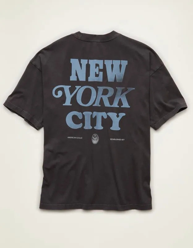 AE Boxy Fit New York City Graphic T-Shirt