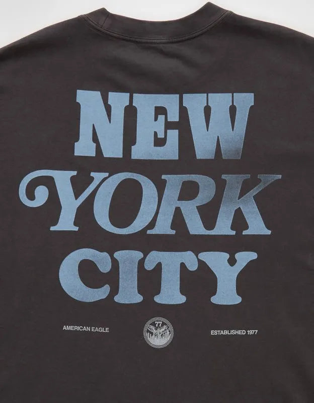 AE Boxy Fit New York City Graphic T-Shirt