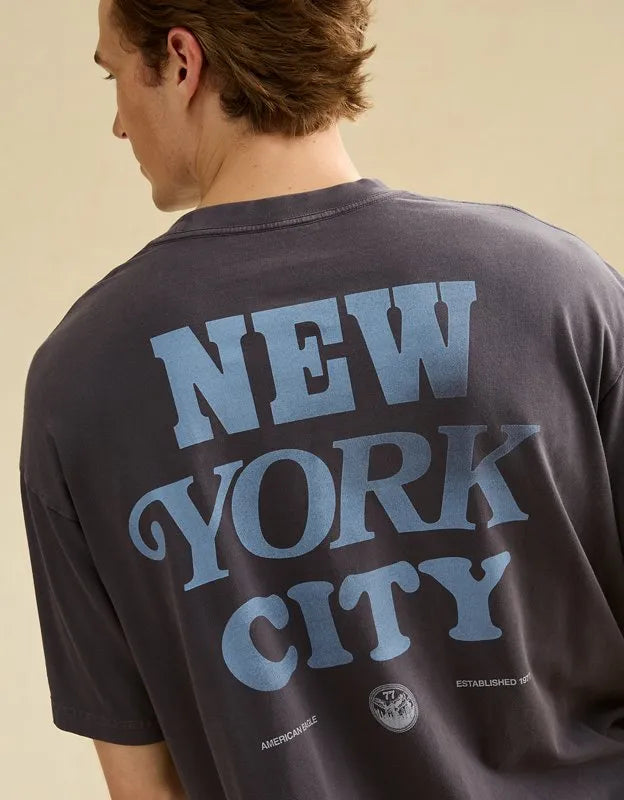AE Boxy Fit New York City Graphic T-Shirt