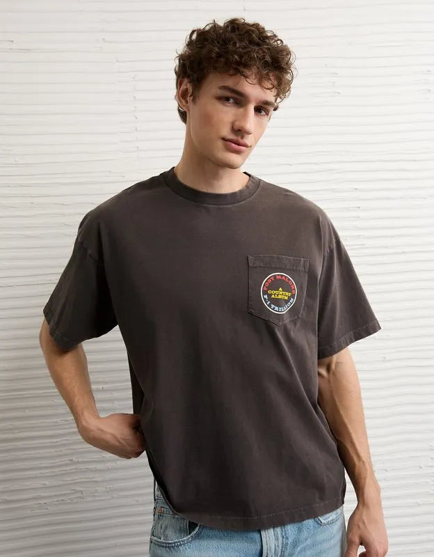 AE Boxy Fit Post Malone Graphic T-Shirt