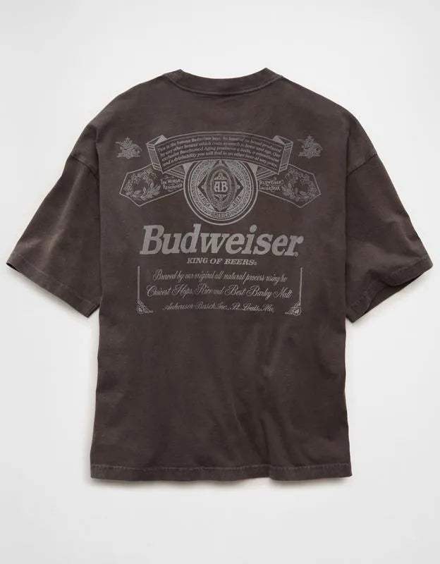 AE Boxy Fit Budweiser Graphic T-Shirt