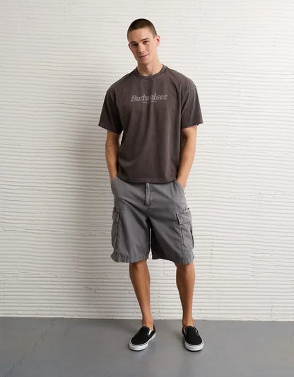AE Boxy Fit Budweiser Graphic T-Shirt