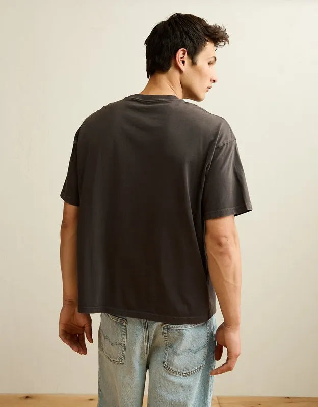 AE Boxy Fit Johnny Cash Graphic T-Shirt
