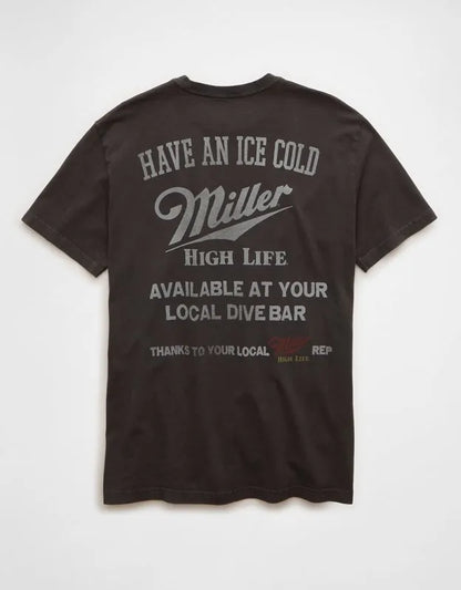 AE Standard Fit Miller High Life Graphic T-Shirt