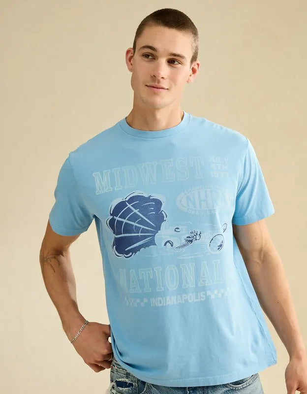 AE Standard Fit National Hot Rod Graphic T-Shirt