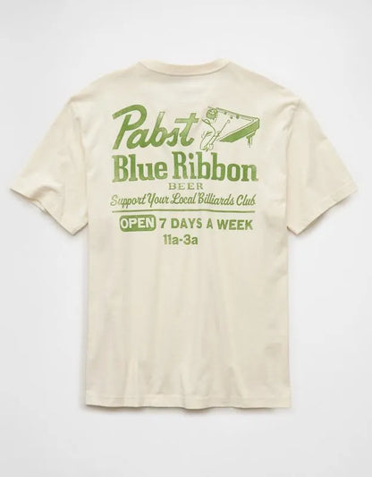 AE Standard Fit Pabst Blue Ribbon Graphic T-Shirt