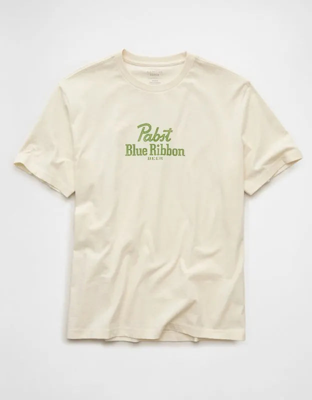 AE Standard Fit Pabst Blue Ribbon Graphic T-Shirt