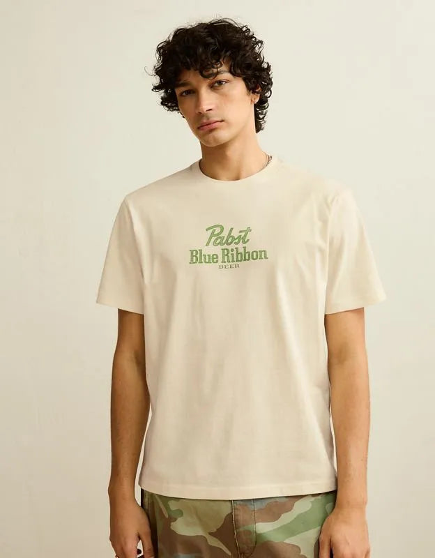 AE Standard Fit Pabst Blue Ribbon Graphic T-Shirt