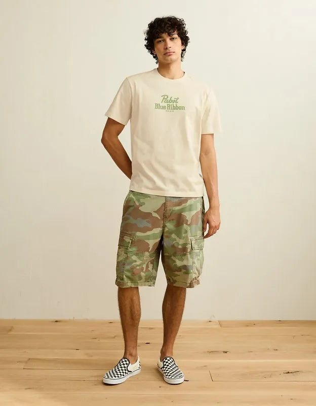 AE Standard Fit Pabst Blue Ribbon Graphic T-Shirt