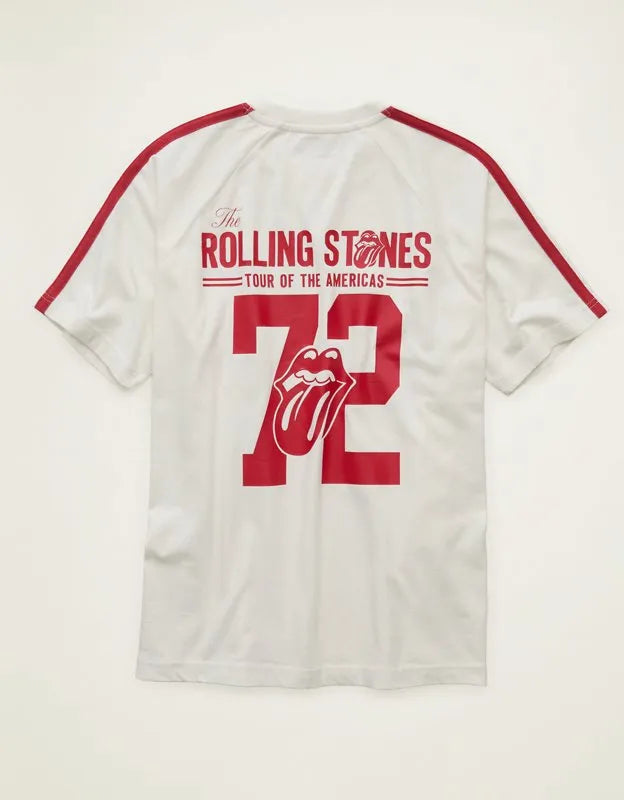 AE Standard Fit Rolling Stones Graphic Soccer T-Shirt