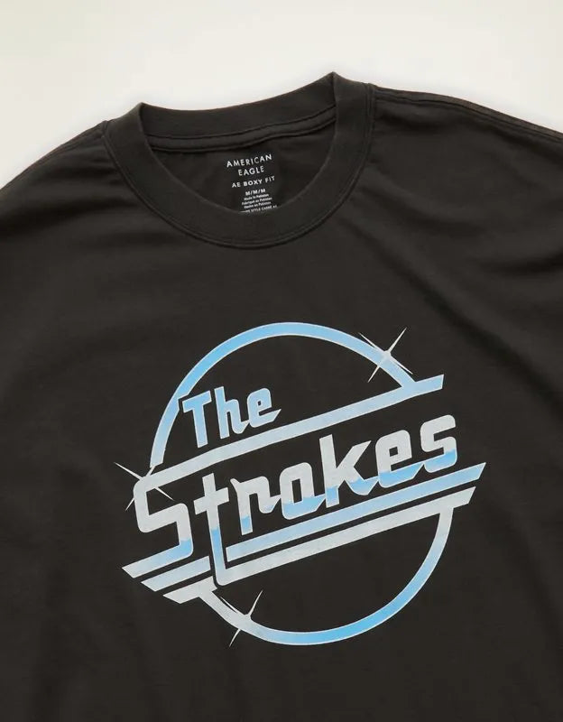 AE Boxy Fit The Strokes Graphic T-Shirt