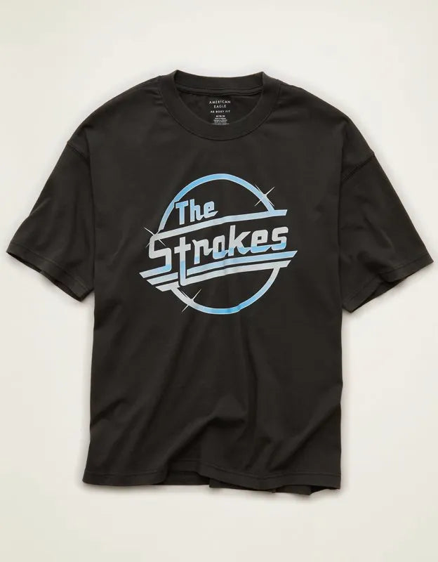 AE Boxy Fit The Strokes Graphic T-Shirt