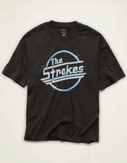 AE Boxy Fit The Strokes Graphic T-Shirt