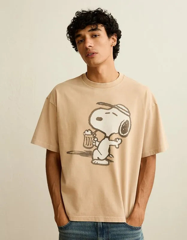 AE Boxy Fit Snoopy Graphic T-Shirt