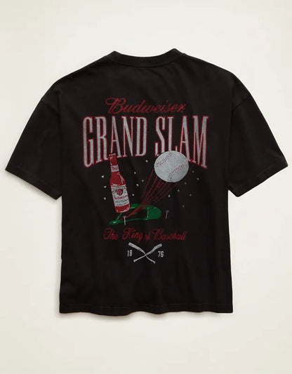AE Boxy Fit Budweiser Graphic T-Shirt