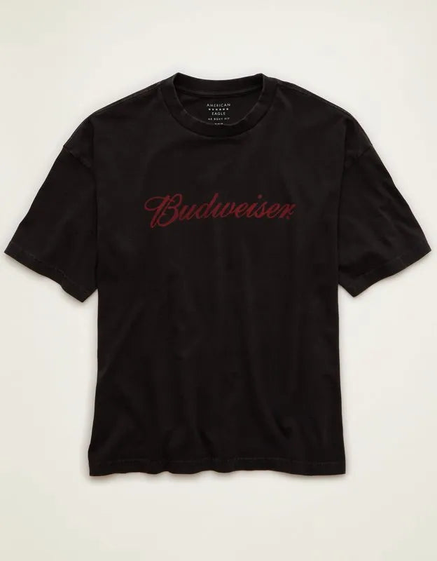 AE Boxy Fit Budweiser Graphic T-Shirt