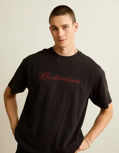 AE Boxy Fit Budweiser Graphic T-Shirt