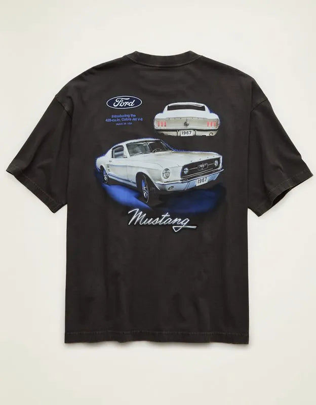 AE Boxy Fit Ford Mustang Graphic T-Shirt