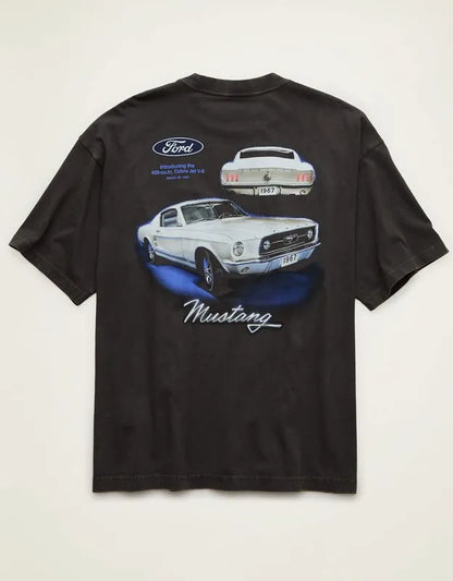AE Boxy Fit Ford Mustang Graphic T-Shirt