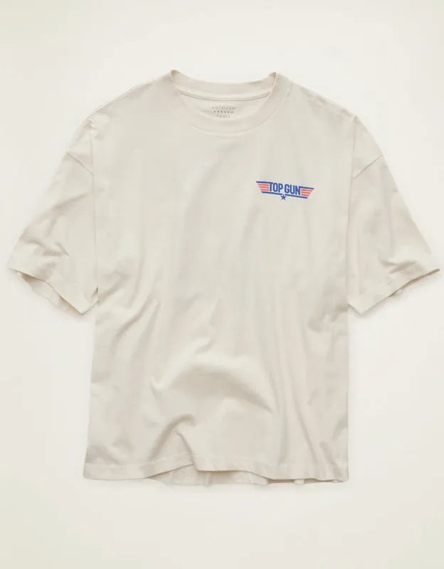 AE Boxy Fit Top Gun Graphic T-Shirt
