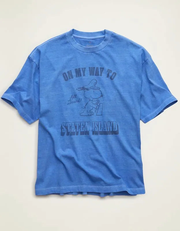 AE Boxy Fit Snoopy Graphic T-Shirt