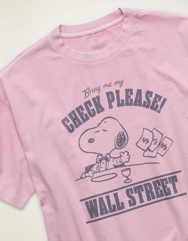 AE Boxy Fit Snoopy Graphic T-Shirt