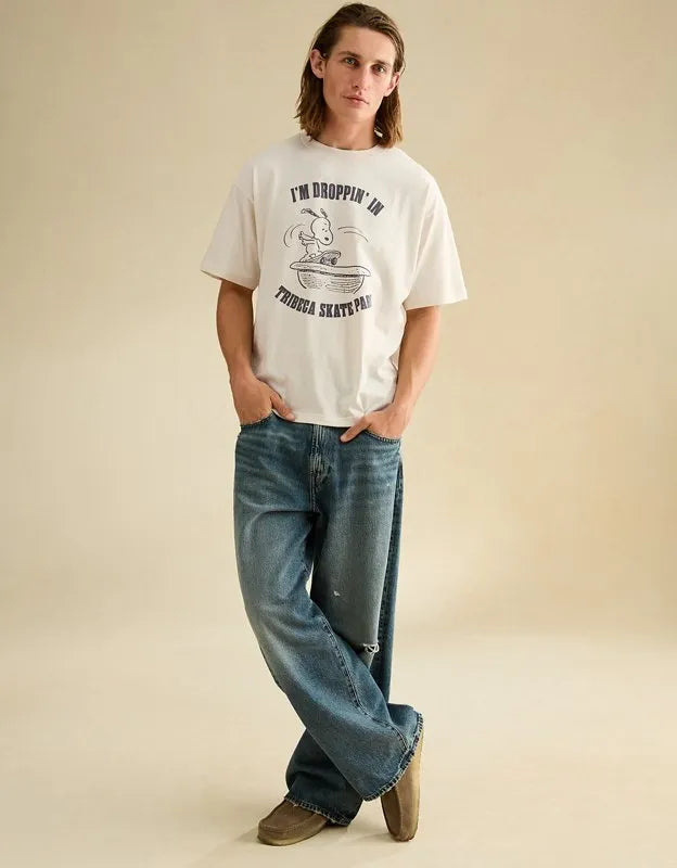 AE Boxy Fit Snoopy Graphic T-Shirt
