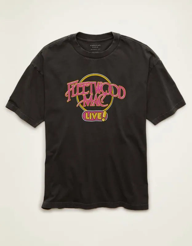 AE Boxy Fit Fleetwood Mac Graphic T-Shirt