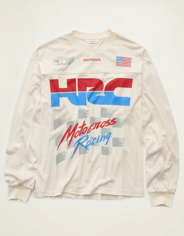 AE Boxy Fit Honda Long-Sleeve Mesh T-Shirt