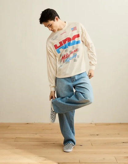 AE Boxy Fit Honda Long-Sleeve Mesh T-Shirt