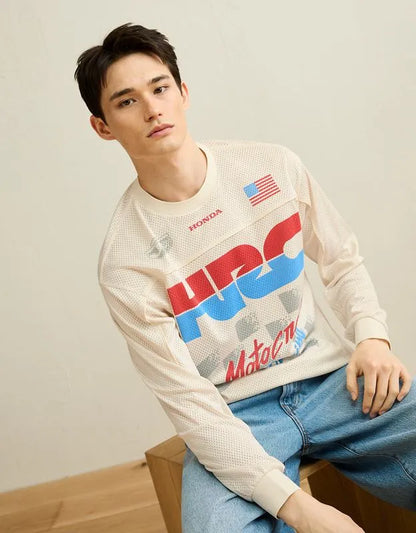 AE Boxy Fit Honda Long-Sleeve Mesh T-Shirt