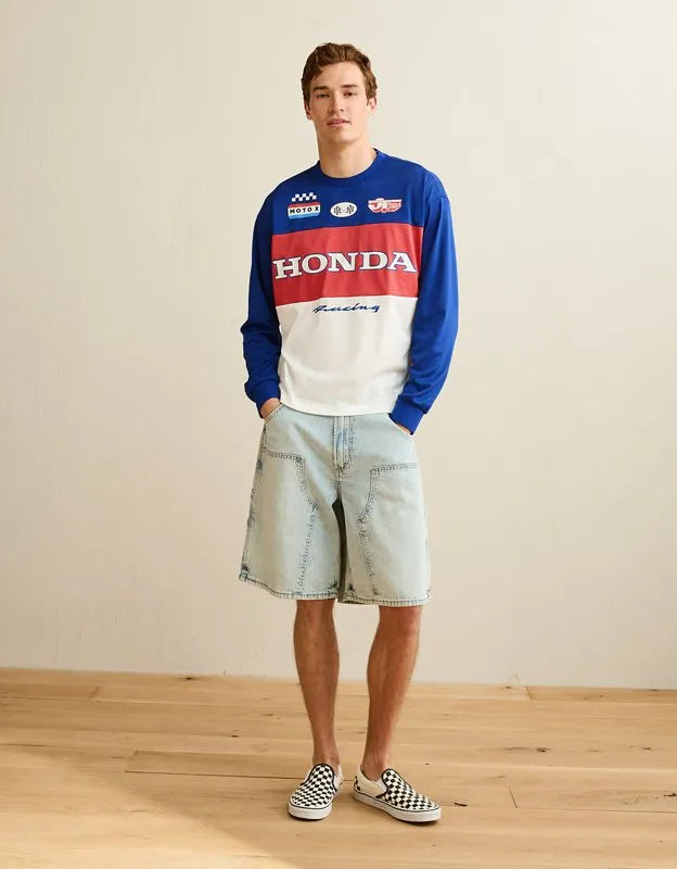 AE Boxy Fit Honda Long-Sleeve Mesh T-Shirt
