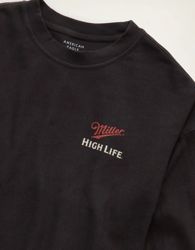 AE Boxy Fit Long Sleeve Miller Thermal Graphic T-Shirt