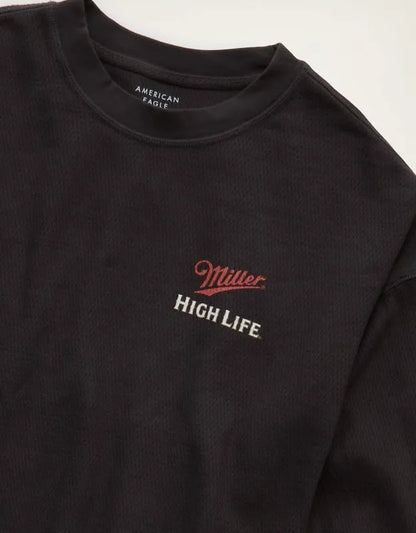 AE Boxy Fit Long Sleeve Miller Thermal Graphic T-Shirt