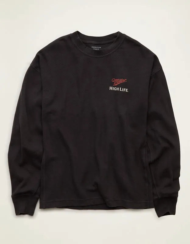 AE Boxy Fit Long Sleeve Miller Thermal Graphic T-Shirt