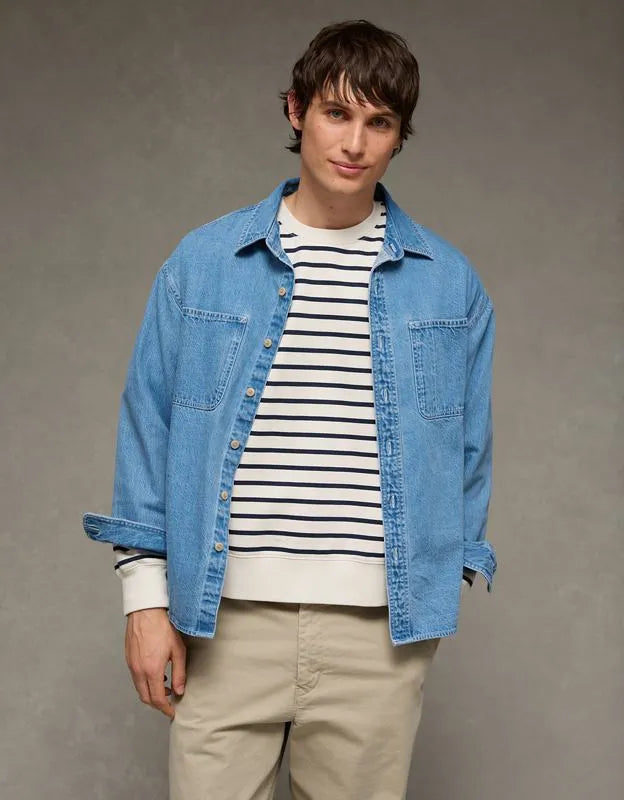 AE Laidback Luxe Striped Sweatshirt