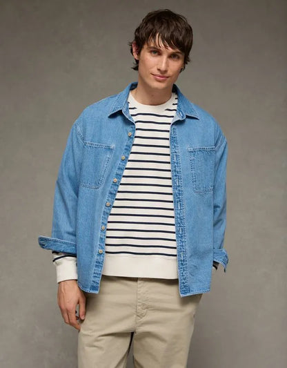 AE Laidback Luxe Striped Sweatshirt