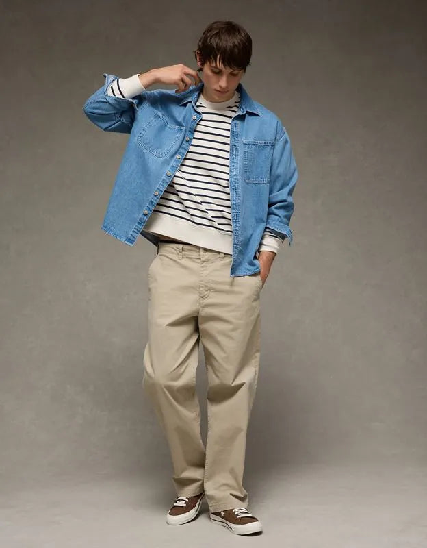 AE Laidback Luxe Striped Sweatshirt