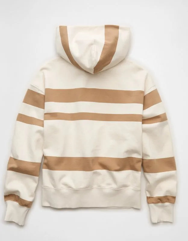 AE Laidback Luxe Relaxed Fit Striped Hoodie