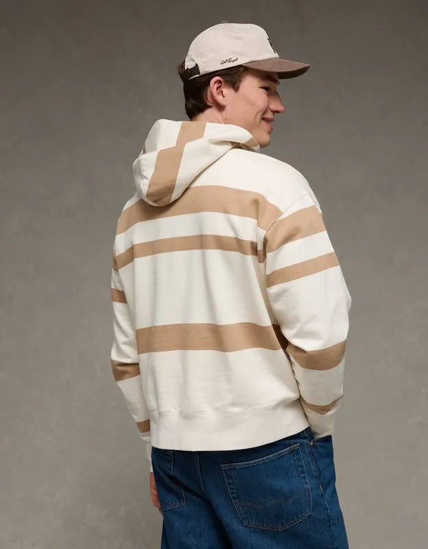AE Laidback Luxe Relaxed Fit Striped Hoodie